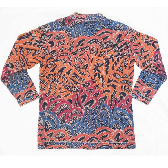 Missoni Sport Womens Vintage Abstract Mohair Wool Knit Cardigan Sweater ITALY - Picture 2 of 11